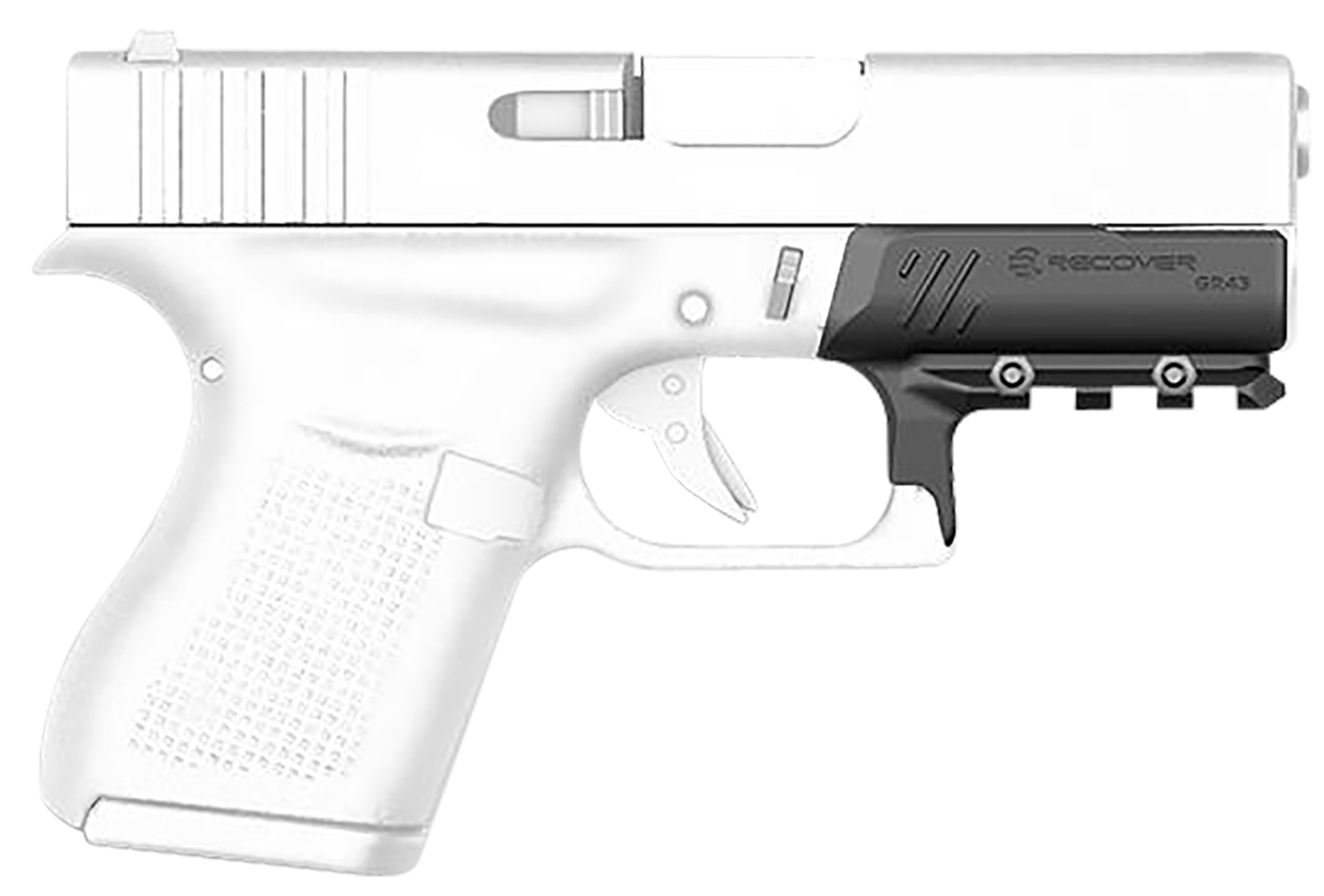 Recover Tactical GR4301 Compact Rail Adapter for Glock 43 43X and 48 Black