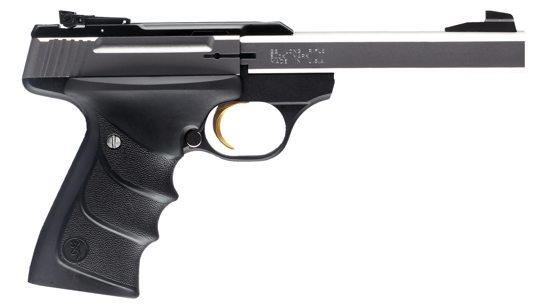 Browning 051409490 Buck Mark Standard *CA Compliant 22 LR 10+1 5.50" Slab Side Barrel, Stainless Serrated SS Slide, Matte Black Aluminum Frame, Finger Grooved Black Ultragrip RX Grip