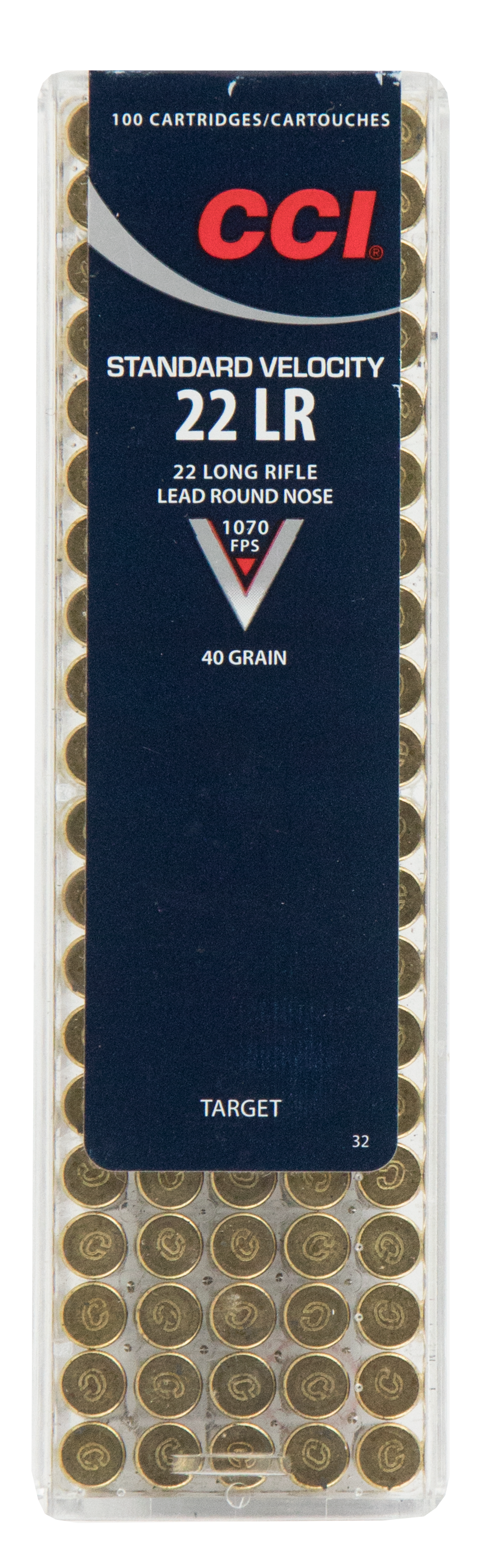 CCI 0032 Standard Velocity  22LR 40gr Lead Round Nose 100 Per Box/50 Case