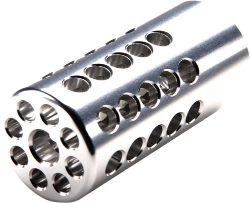 TACSOL COMPENSATOR 1" 22LR 1/2X28 TPI SILVER