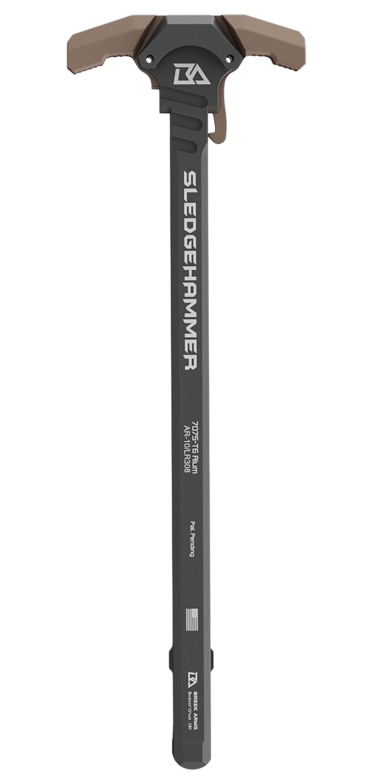 Breek Arms BRK6010FDE Sledgehammer Charging Handle AR-10/LR-308 FDE Aluminum