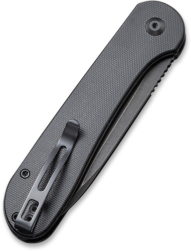 CIVIVI KNIFE ELEMENTUM 3.47" BLACK G-10/BLACK STONEWASH!