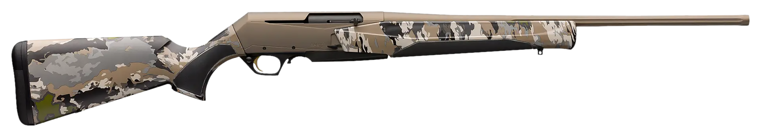 Browning 031072218 BAR MK3 Stalker 308 Win 4+1 22" Smoked Bronze Cerakote Fluted Barrel & Receiver, Ovix Camo w/Fixed Overmolded Grip Paneled Stock
