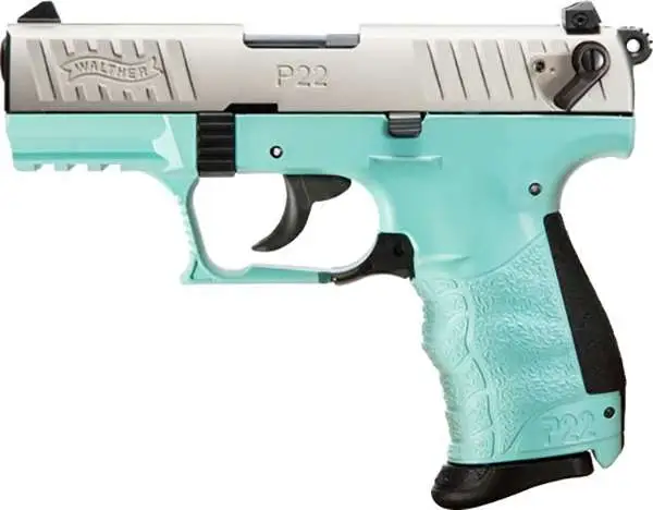 WALTHER P22Q 22LR PISTOL 3.42" ANGEL BLUE 2-10RD