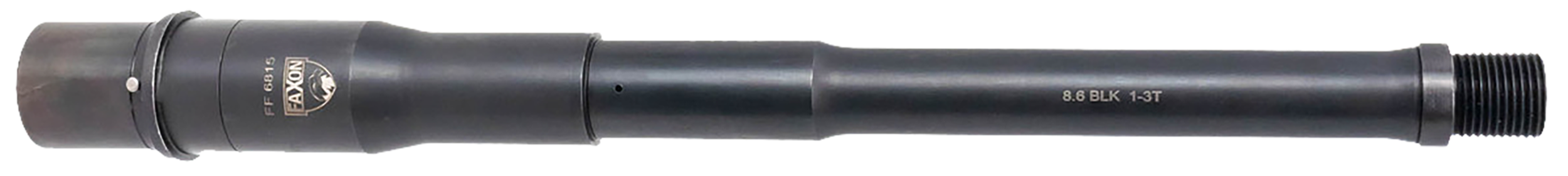 Faxon Firearms A0A863P12NGQ Big Gunner Duty 8.6 Blackout 12" Target Crown Black Oxide 4150 Steel Barrel Fits AR10