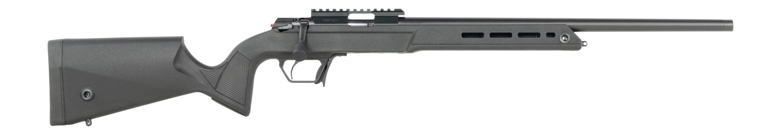 Retay USA ASD22-BLK-20 Asend Sporter 22 LR 10+1 20" Black Heavy Barrel, Black Chrome Receiver w/Picatinny Rail, Black Fixed Synthetic Stock