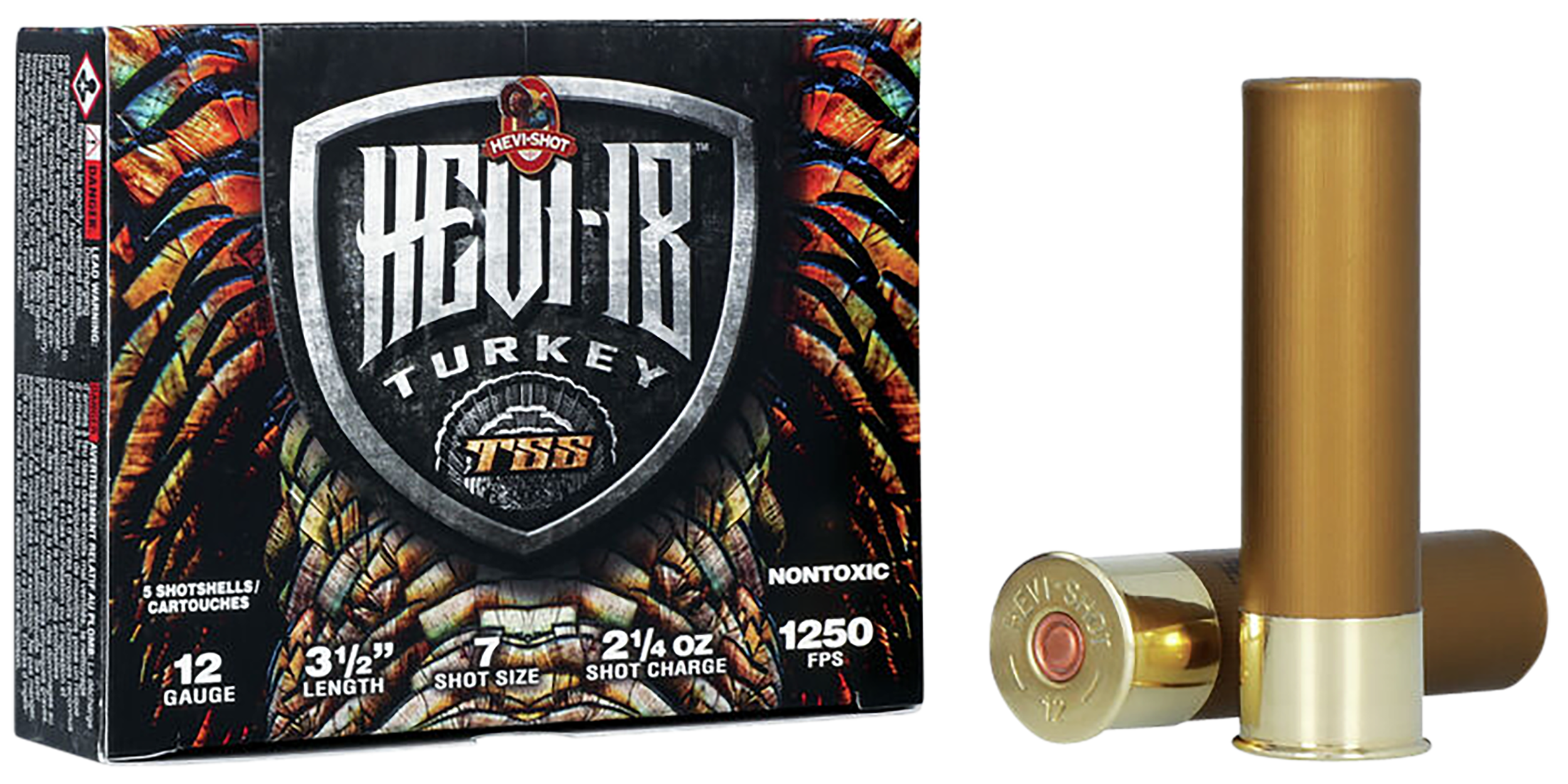 HEVI-Shot HS4507 HEVI-18 TSS Turkey 12Gauge 3.50" 2 1/4oz Tungsten 7Shot 5 Per Box/10 Case