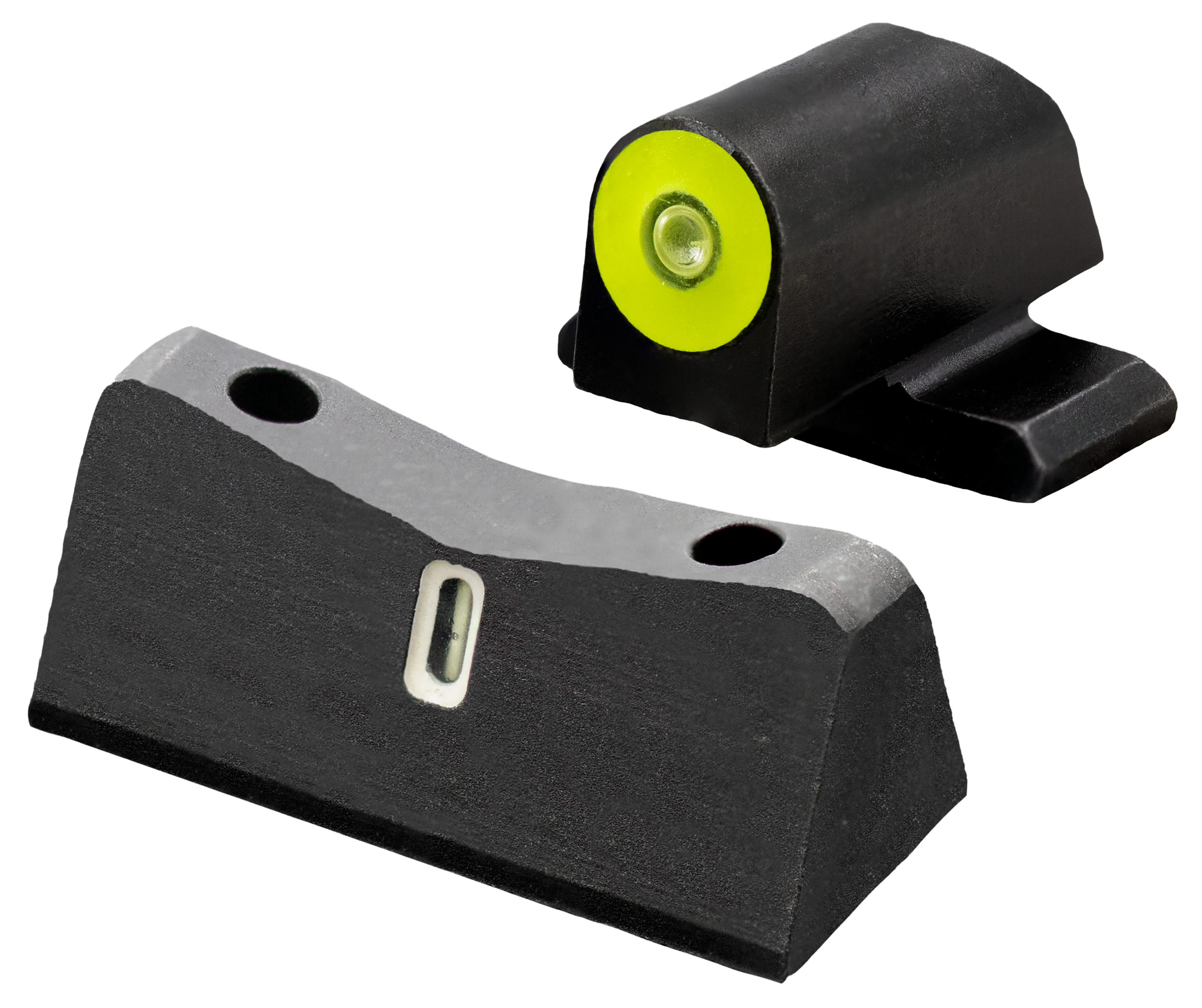 XS Sights SI0013S5Y DXT2 Big Dot Night Sights- Sig Sauer- Springfield Armory Black | Green Tritium Yellow Outline Front Sight Green Tritium White Outline Bar Rear Sight