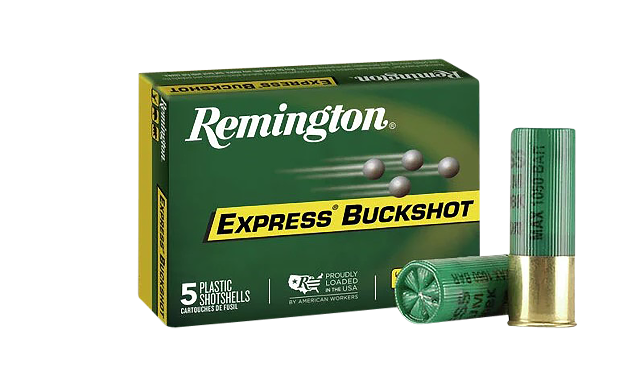 Remington Ammunition 20626 Express Buckshot 12Gauge 2.75" 4Buck Shot 5 Per Box/50 Case