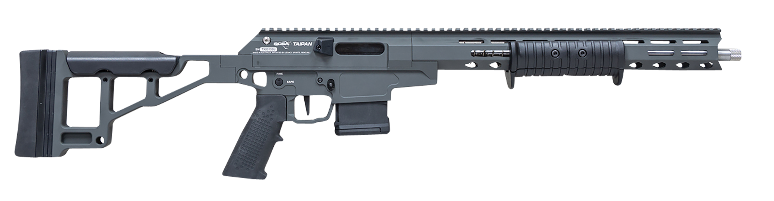 Citadel CITTPN223GRY Taipan X Pump Action 223 Wylde 10+1 16.50" Stainless Threaded, Dark Gray, M-Lok Handguard, Chassis with Skeletonized Stock, A2 Style Grip, Flat-Face Trigger