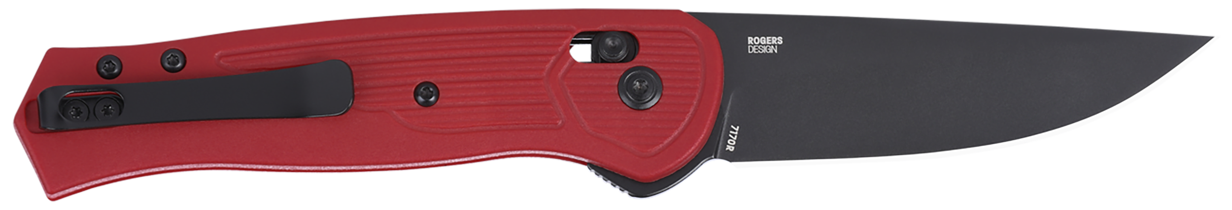 CRKT 7170R SERO  EDC 3.02" Folding Plain Black TiNi S35VN SS Blade, Red Textured GRN Handle