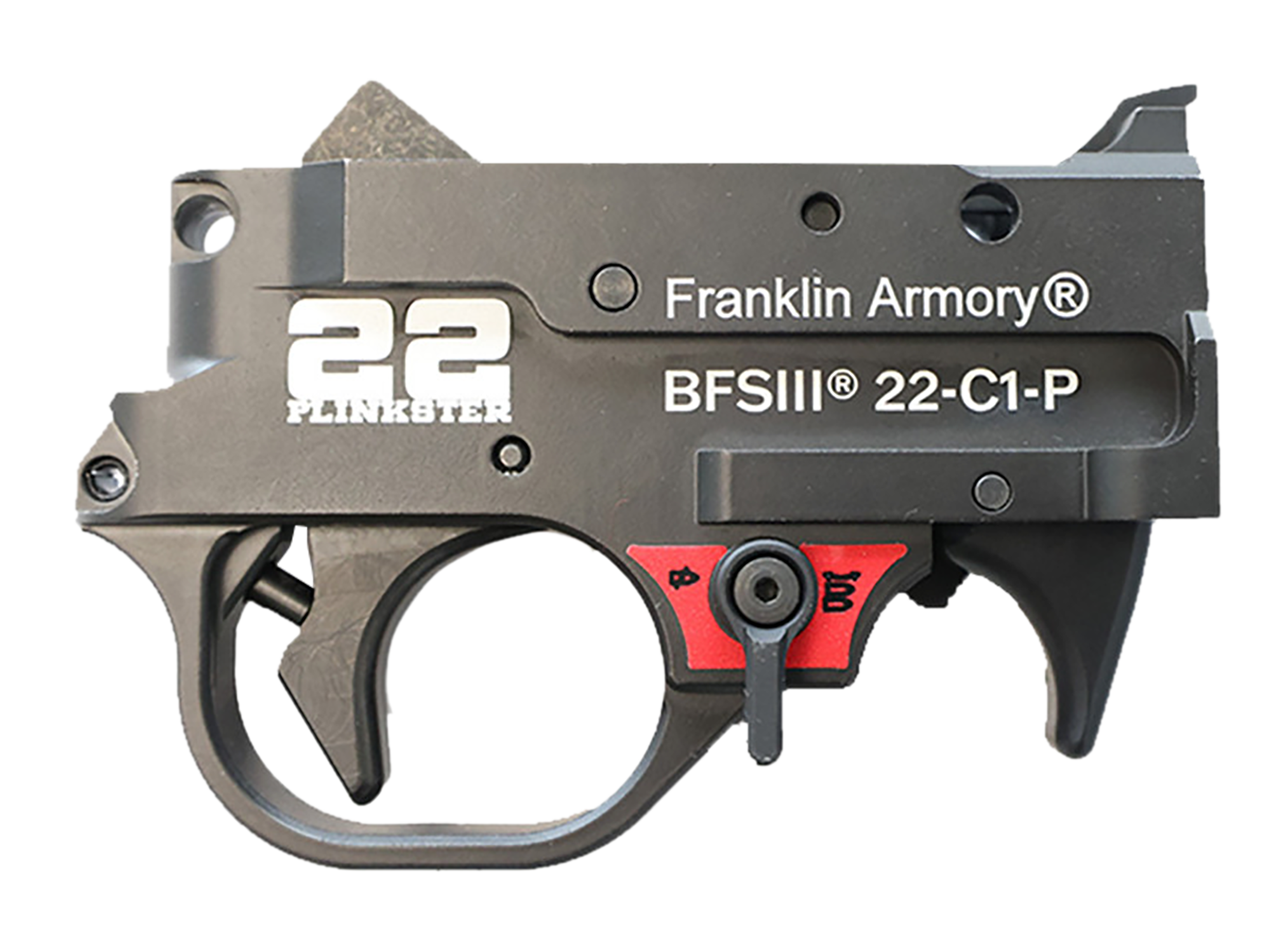Franklin Armory 0250033BLK 22 Plinkster BFSIII Black Curved Trigger Drop-In Fits 10/22