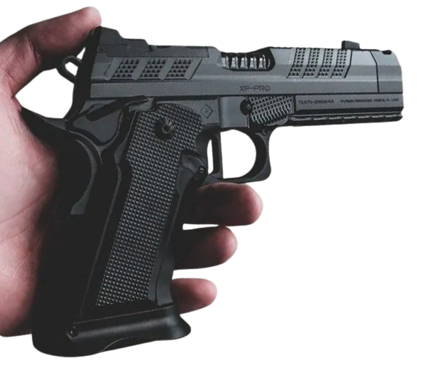 Fusion Firearms XPCOMP9BLKPTR XP Pro Comp 9mm Luger 4.60" Black Tennifer Compensated Bull Barrel, Tennifer QPQ Steel Optic Ready/Ported/Serrated Slide, Black Steel Frame w/Beavertail & Picatinny Rail,