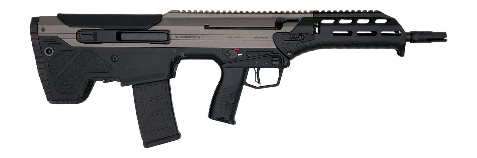 Desert Tech WLVRFB1630T WLVRN  5.56 NATO 30+1 16"  Black Melonite Threaded Barrel, Tungsten Cerakote Receiver w/Picatinny Rail, M-LOK Handguard, Black Polymer Chassis, Black Polymer Grip, Ambidextrous