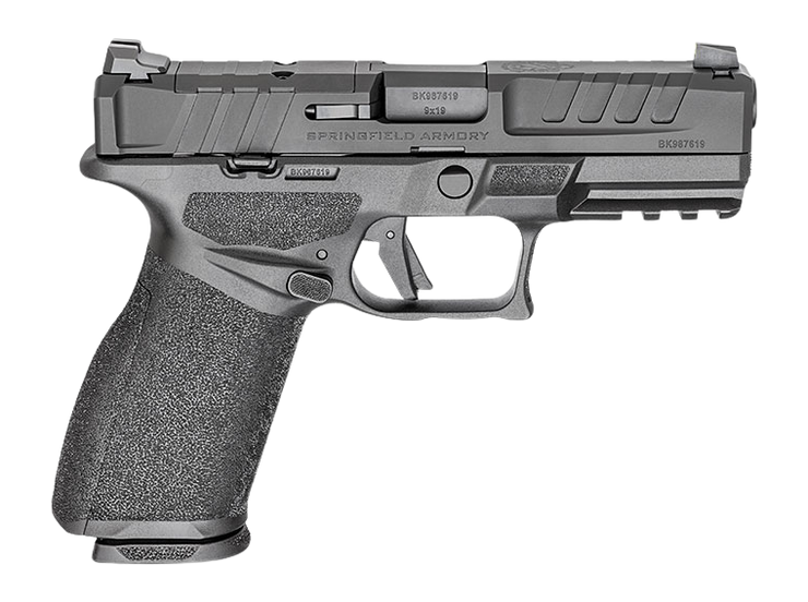 Springfield Armory EC9409BFCCAU Echelon 4.0FC *CA Compliant 9mm Luger 10+1 4" Black Melonite Steel Barrel & Optic Ready/Serrated Slide, Black Polymer Frame w/Picatinny Rail, Ambidextrous