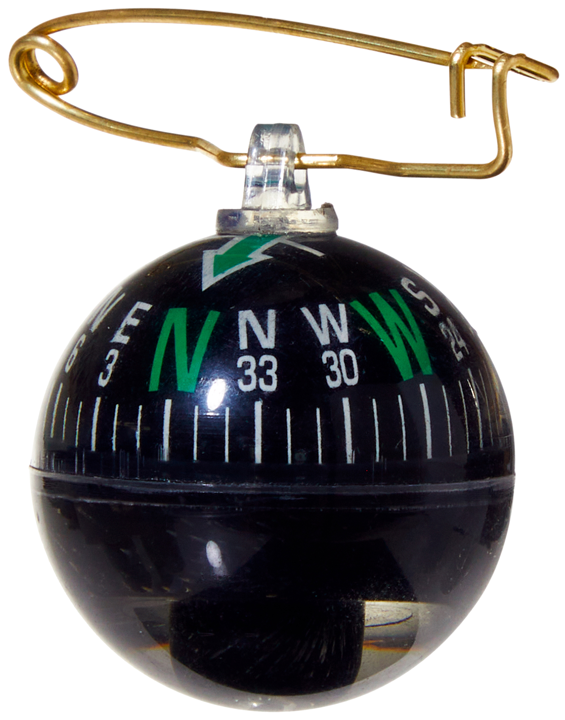 Allen 484 Compass  Black Pin On 1.50" Long Small Includes Safety Pin