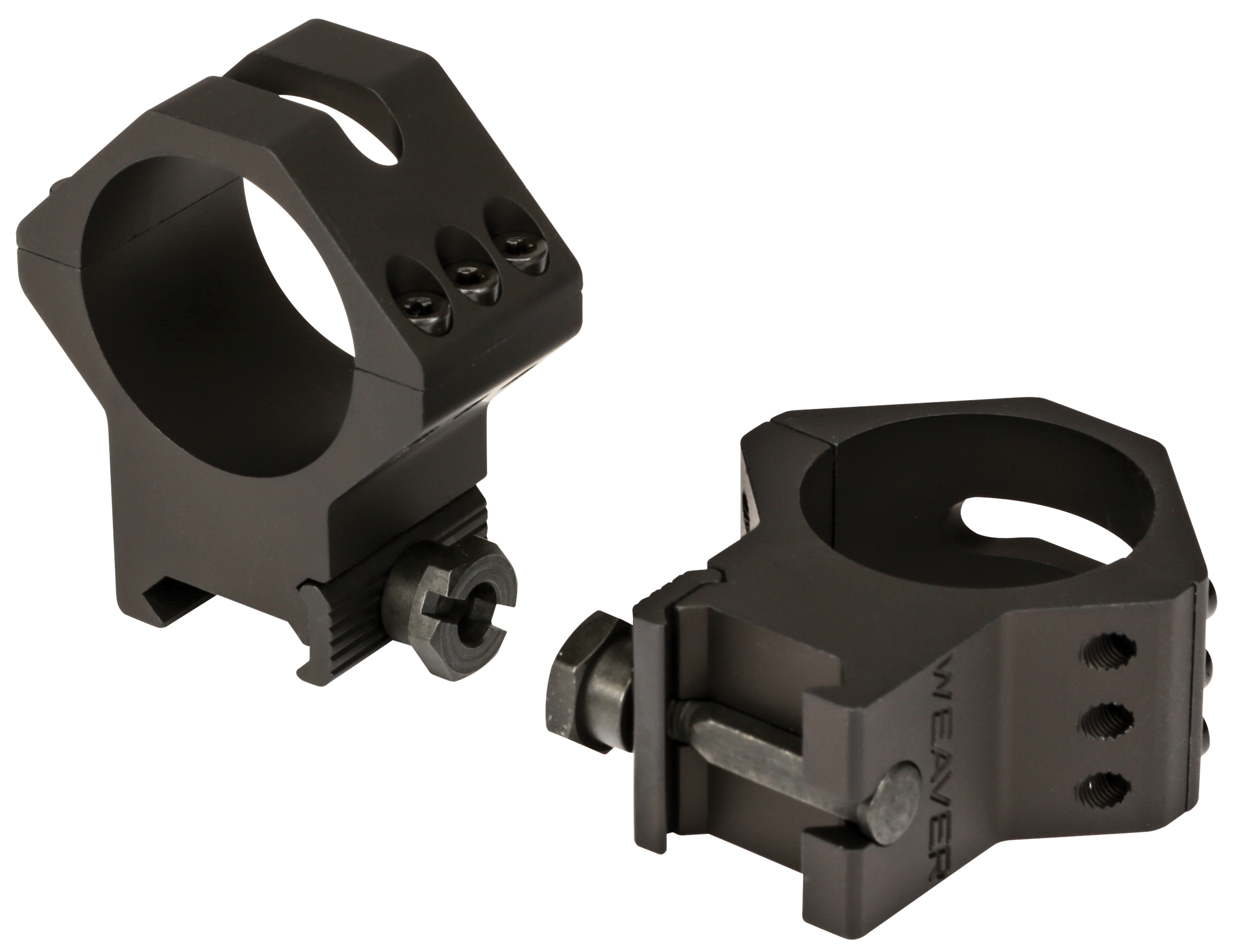 Weaver Mounts 99684 Six-Hole Picatinny Rings Matte Black 34mm High
