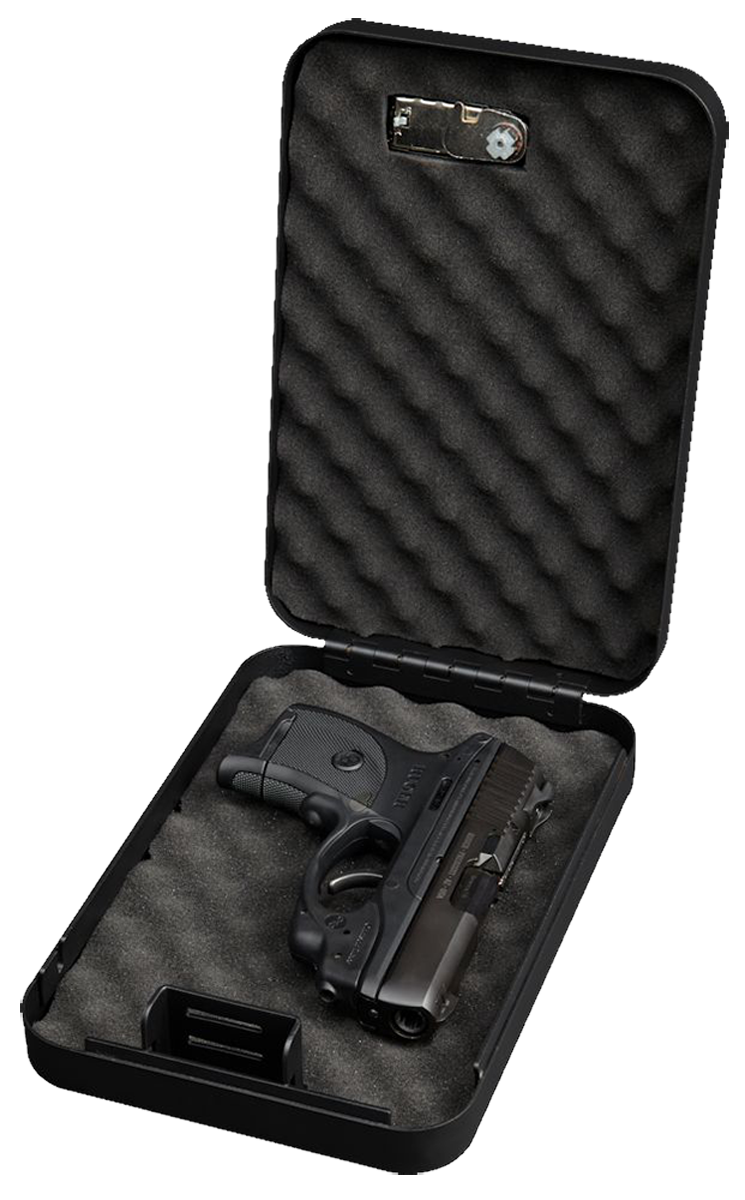 Bulldog BD1126 Personal Vault  Combination/Key Entry Black Powder Coat Steel Holds 1 Handgun 9.50" L x 6.50" W x 2" D