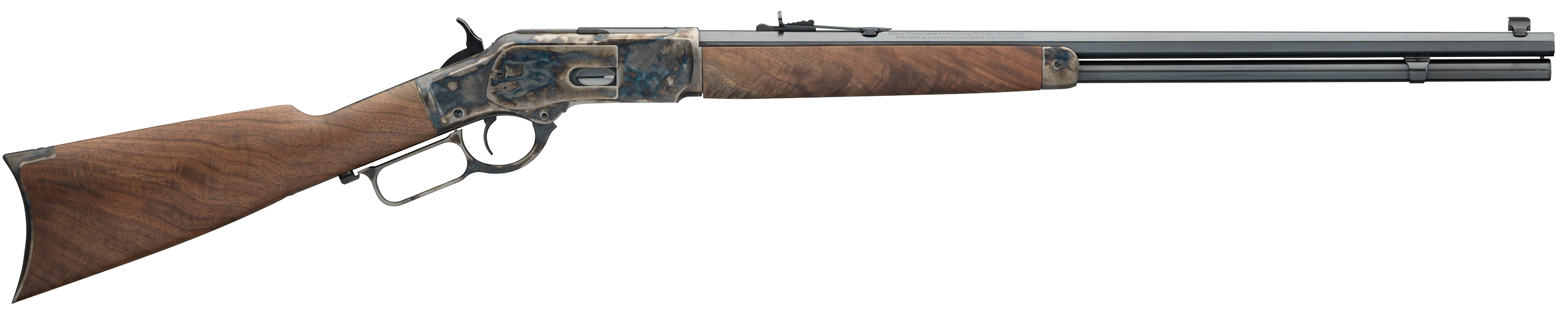 Winchester Guns 534217137 Model 1873 Sporter 38 Special, 357 Mag 14+1 Cap 24" Octagon Barrel Color Case Hardened Rec Satin Oiled Walnut Fixed Straight Grip Stock Right Hand (Full Size)