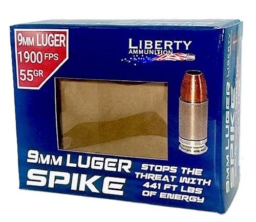 Liberty Spike 9mm 55gr Copper Hollow Point 20rd Box