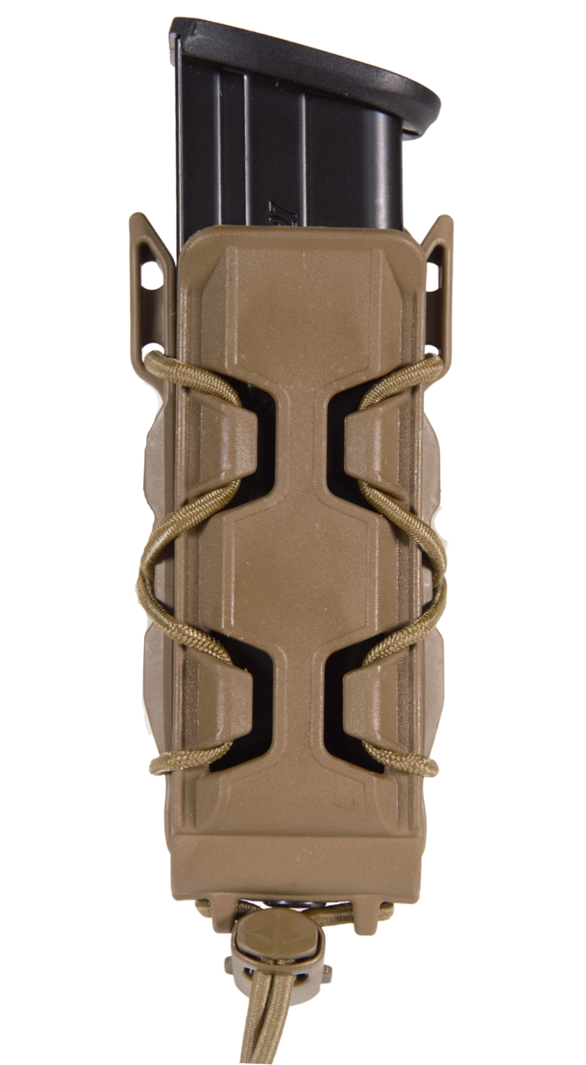 High Speed Gear 16PT01CB TACO V2 Mag Pouch Single, Coyote Brown Polymer, Belt Clip/MOLLE U-Mount, Compatible w/ Pistol Mags