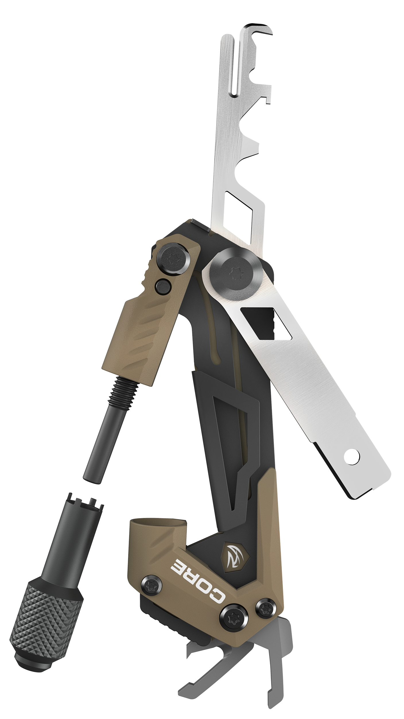 Real Avid AVGTCORAR Core Gun Tool AR15 Olive Green/Black Stainless Steel