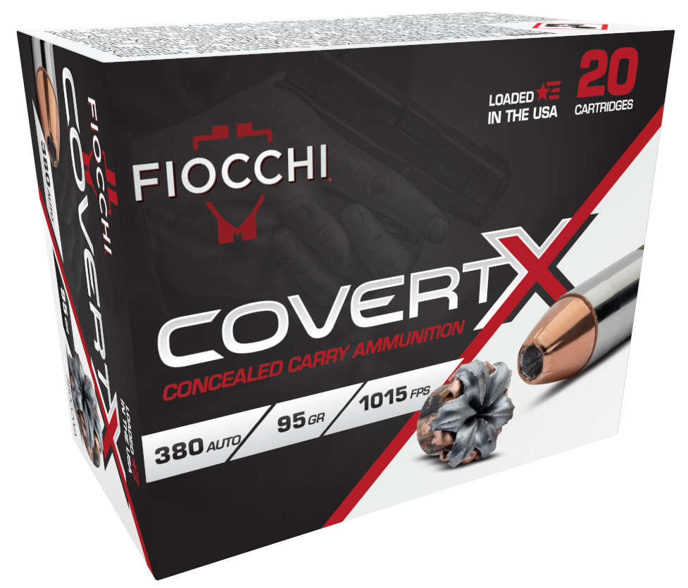 Fiocchi 380CCWA CovertX  380ACP 95gr Jacketed Hollow Point 20 Per Box/10 Case