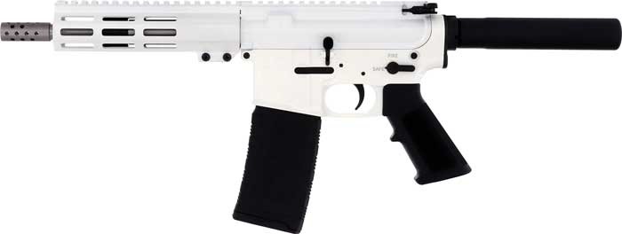 GLFA AR15 PISTOL 223 WYLDE 7.5" STAINLESS BBL WHITE