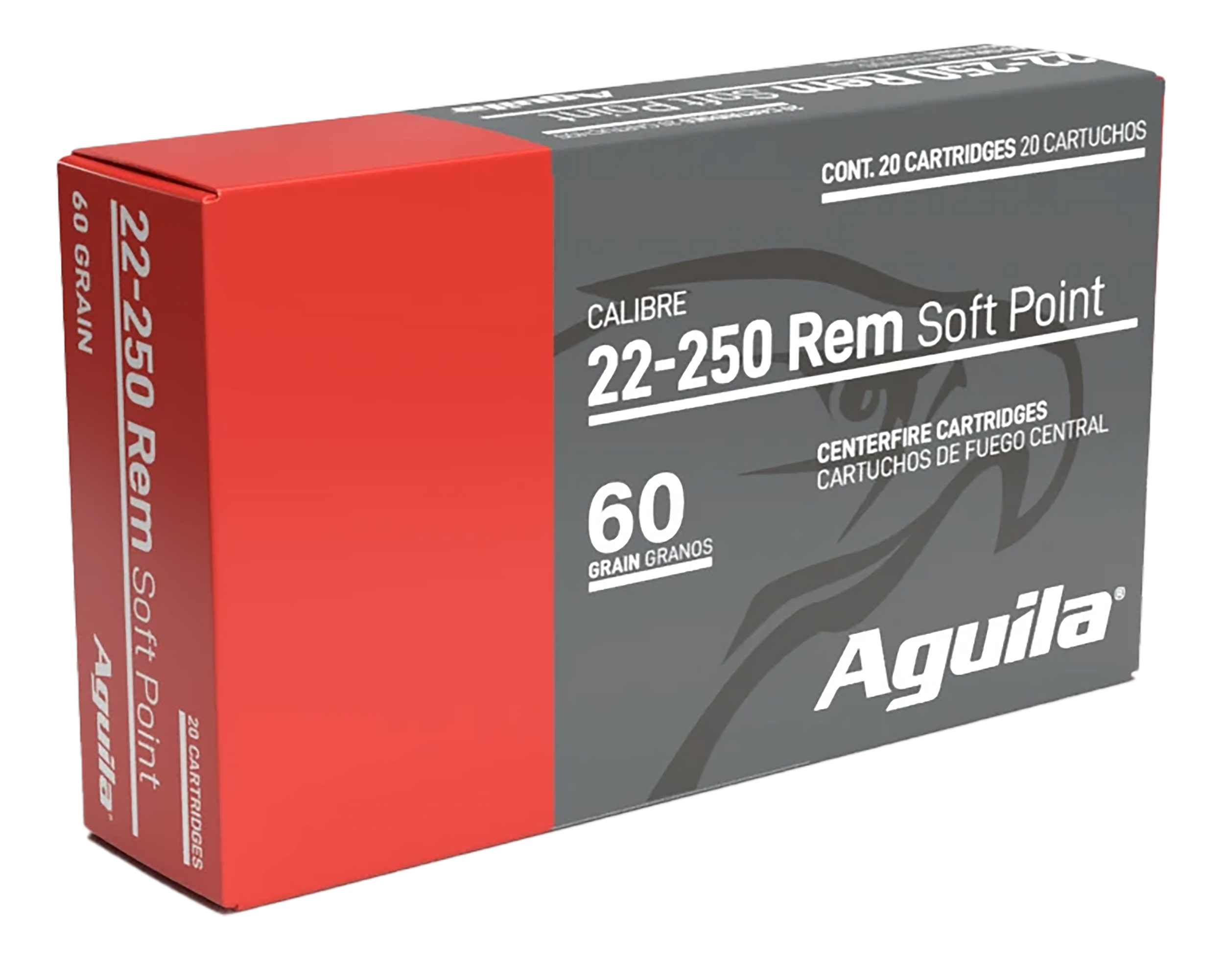 Aguila 8338AG 22-250Rem 60gr InterLock Boat Tail Soft Point 20 Per Box/10 Case