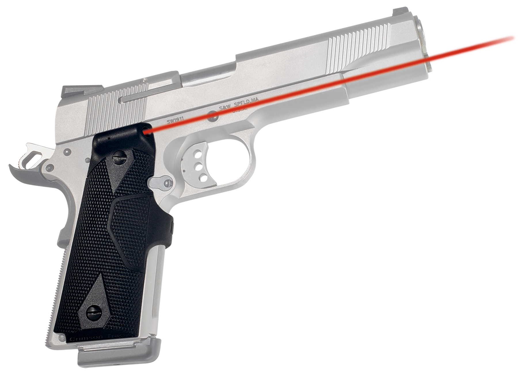 Crimson Trace 011200 Lasergrips Fits 1911/1911A1, Red Laser Black Polymer