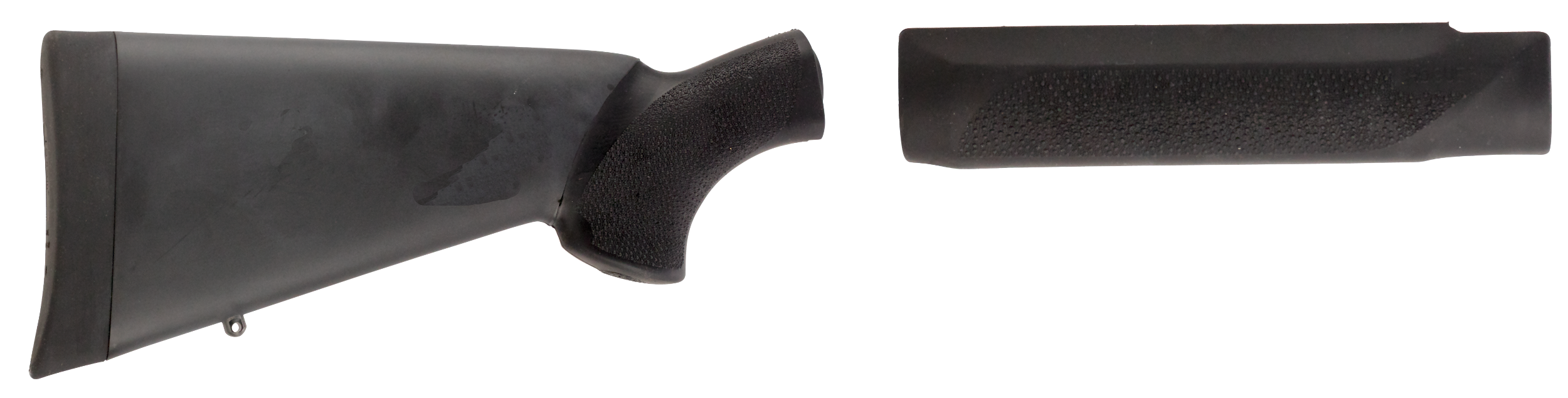 Hogue 05012 OverMolded Combo Kit Black Synthetic with Forend for Mossberg 500