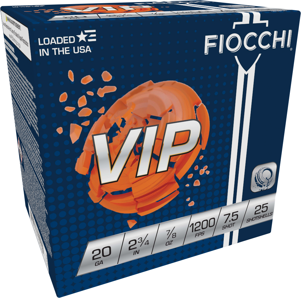 Fiocchi 20VIP75 Exacta Target VIP 20Gauge 2.75" 7/8oz 7.5Shot 25 Per Box/10 Case