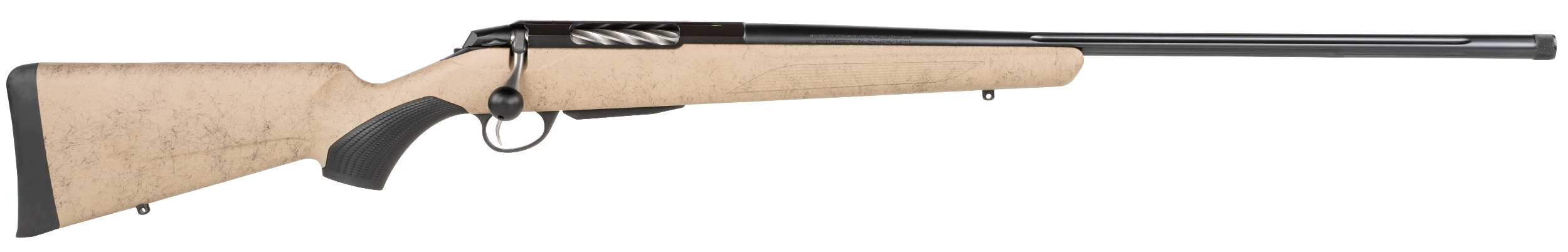 Tikka JRTXRT382 T3x Lite 6.5 Creedmoor 3+1 24.30" Fluted/Threaded, Black Barrel/Rec, Black Webbed Tan Roughtech Synthetic Stock, Interchangeable Grip, Muzzle Brake