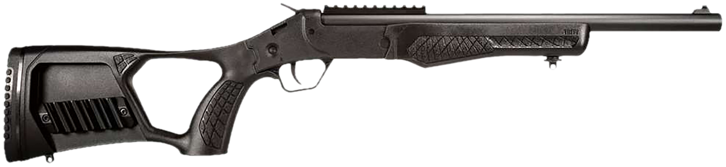 Rossi SSPS45-BKFS Survival  45 Colt (Long Colt)/410 Bore Single Shot 16" Black Oxide Alloy Steel Barrel, Black Picatinny Rail Polymer Receiver, Thumbhole w/Shell Holder Black Polymer Stock