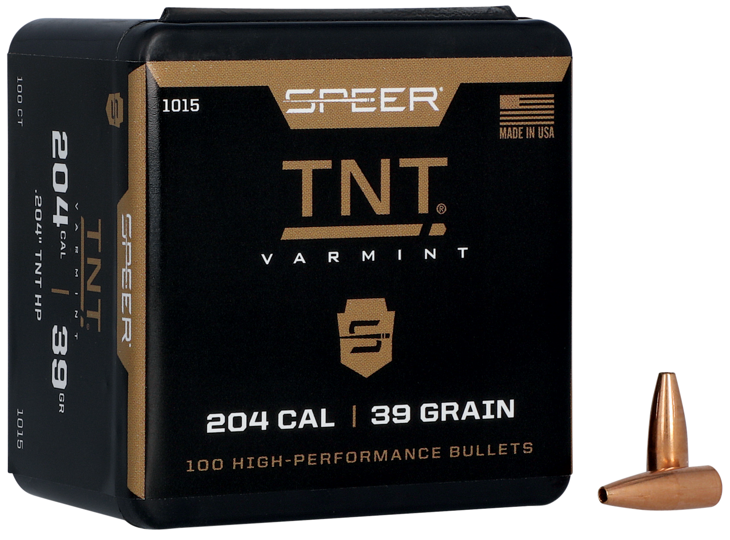 Speer 1015 TNT  204Cal 39gr TNT Hollow Point 100 Per Box/5 Case