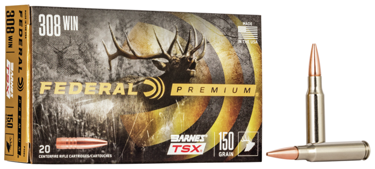 Federal P308V Premium  308Win 150gr Barnes TSX 20 Per Box/10 Case