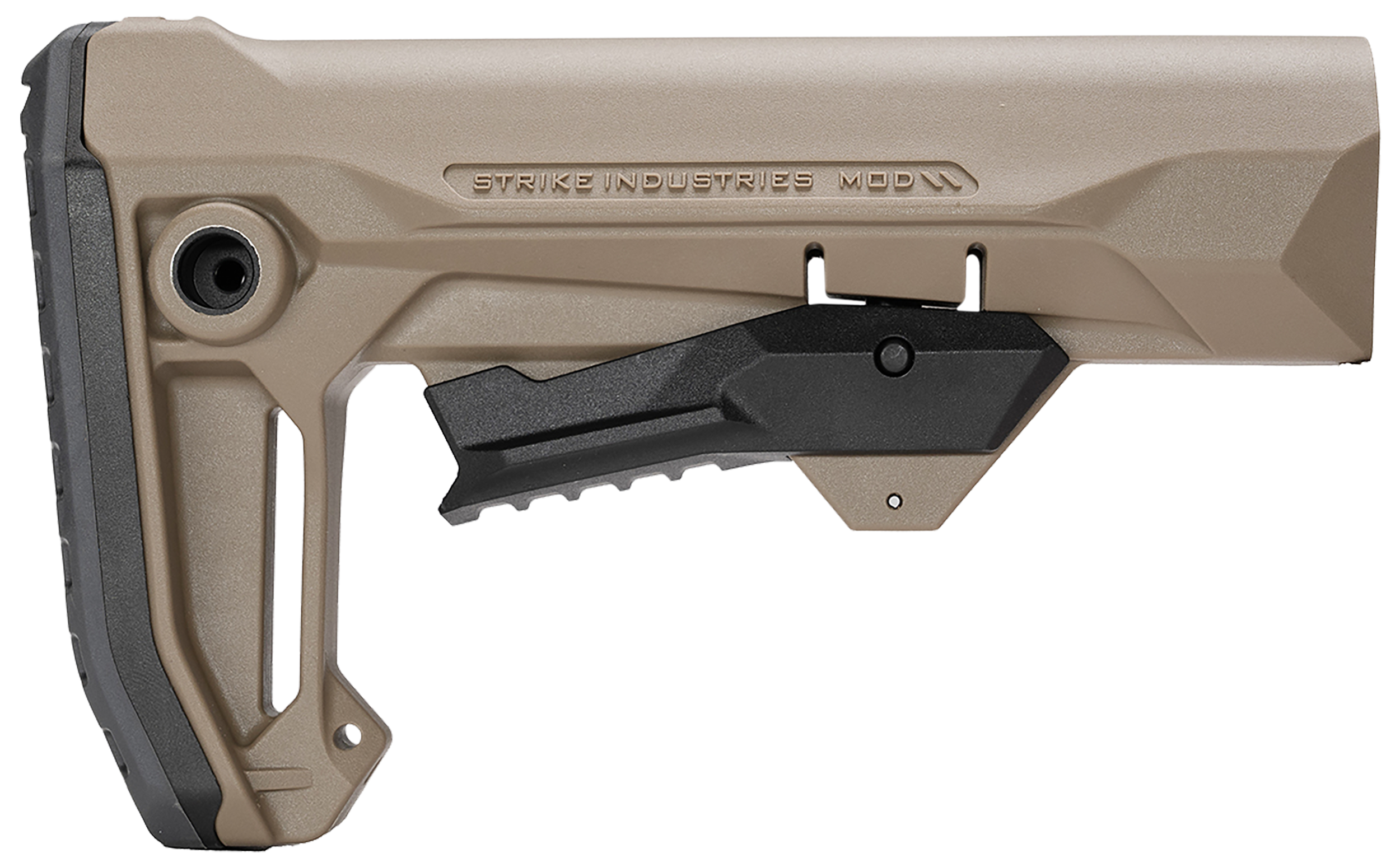 Strike Industries STRIKEESMOD2FDE MOD2 Rifle Stock FDE Polymer Compatible w/ AR Style Buffer Tubes