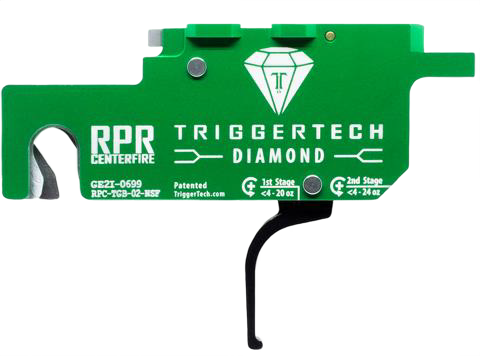 TriggerTech RPRTGB02NSF Diamond Green Flat Straight Ambidextrous