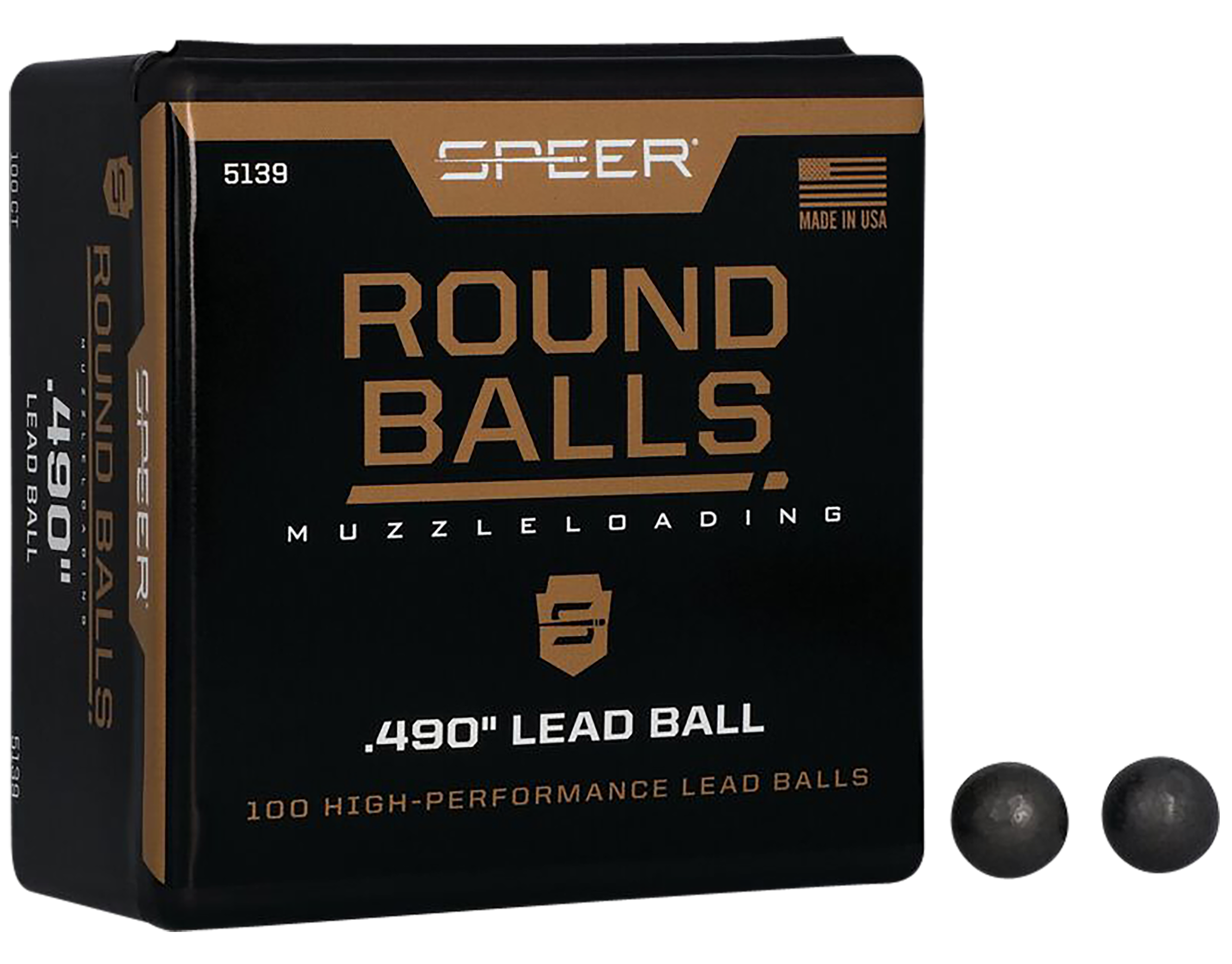 Speer 5139 Lead Balls  50Cal Lead Ball 176gr 100 Per Box/5 Case