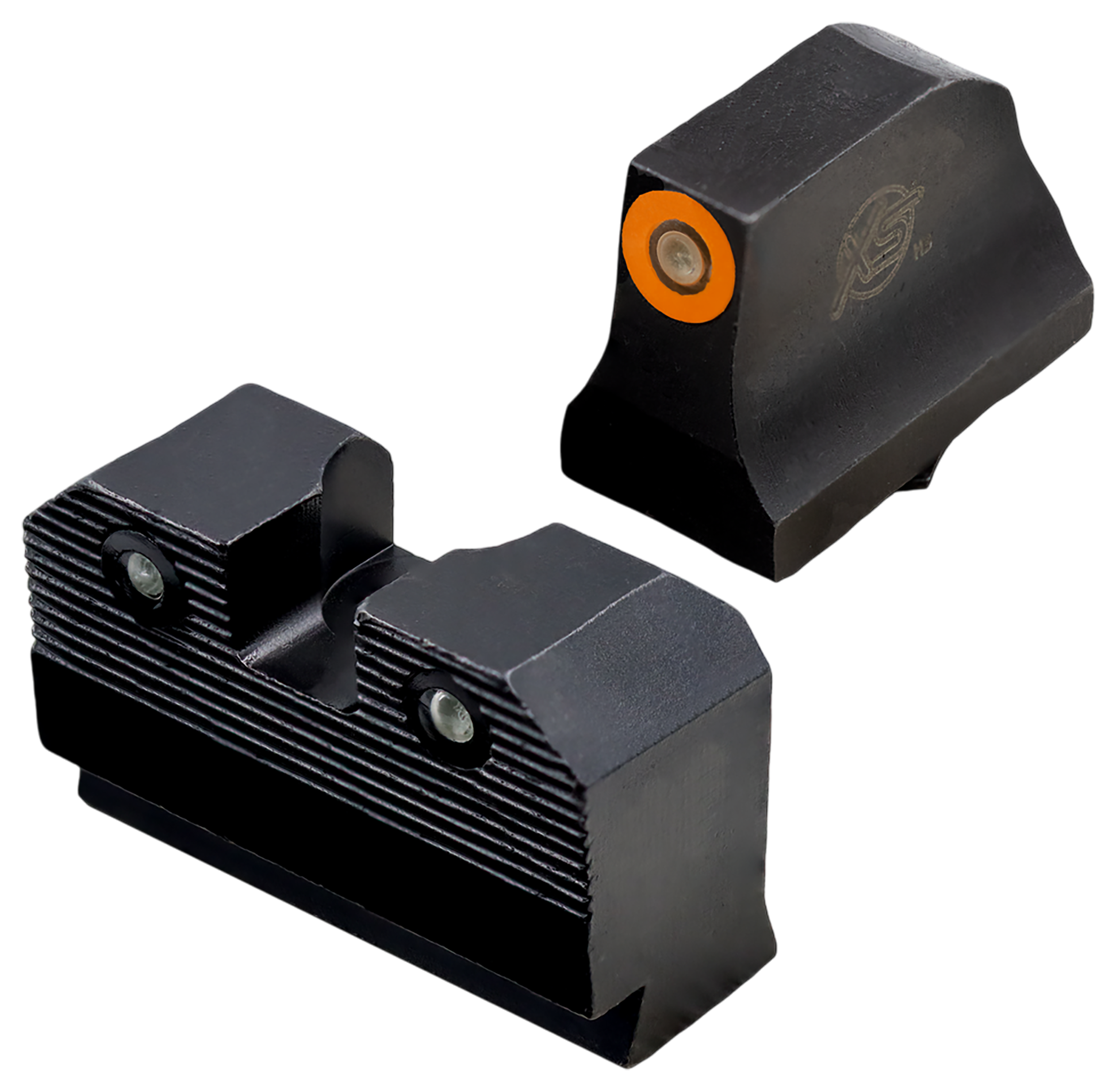 XS Sights GLR204P6N R3D 2.0 Night Sight Set Orange Tritium Front/Black Oxide Frame, Compatible w/ Glock