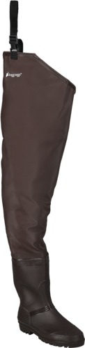 FROGG TOGGS MEN'S RANA PVC LUG SOLE HIP WADER BROWN SIZE 9