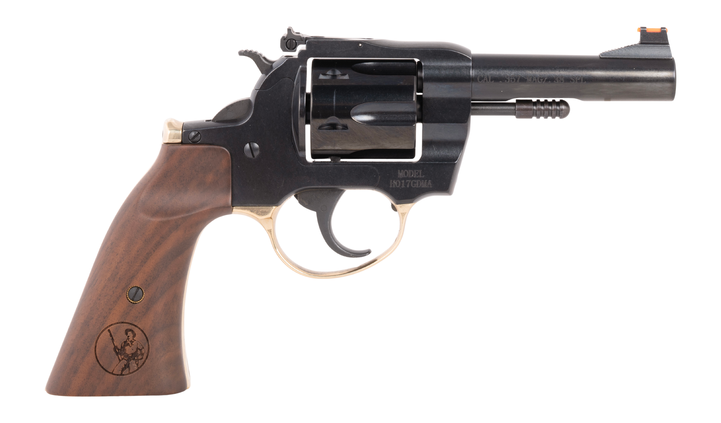 Henry H017GDMA Big Boy Deadeye 357 Mag/38 Special 6 Shot 4" Blued Round Barrel, Blued Cylinder, Blued Polished Steel Frame, American Walnut Gunfighter Grip, Transfer Bar Safety, Exposed Hammer