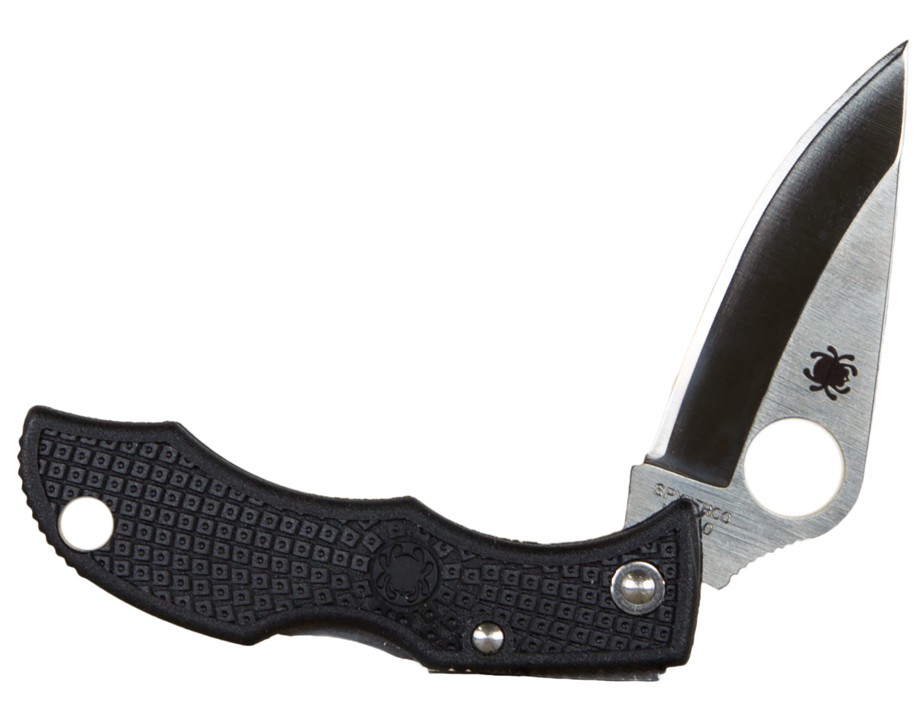 Spyderco Ladybug 3 1.94" Folding Clip Point Plain VG-10 Stainless Steel Blade FRN Black Handle