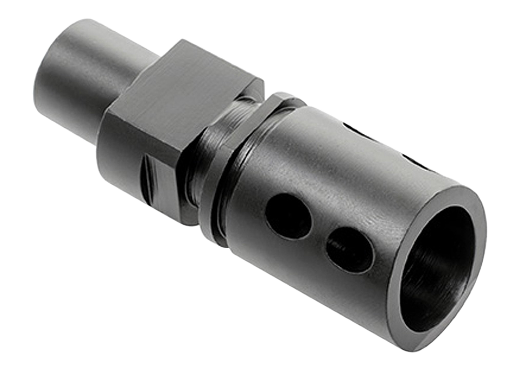 CMMG 57DA5BE Flash Hider Black Steel with M12x1 LH Threads for 5.7x28mm FN PS90