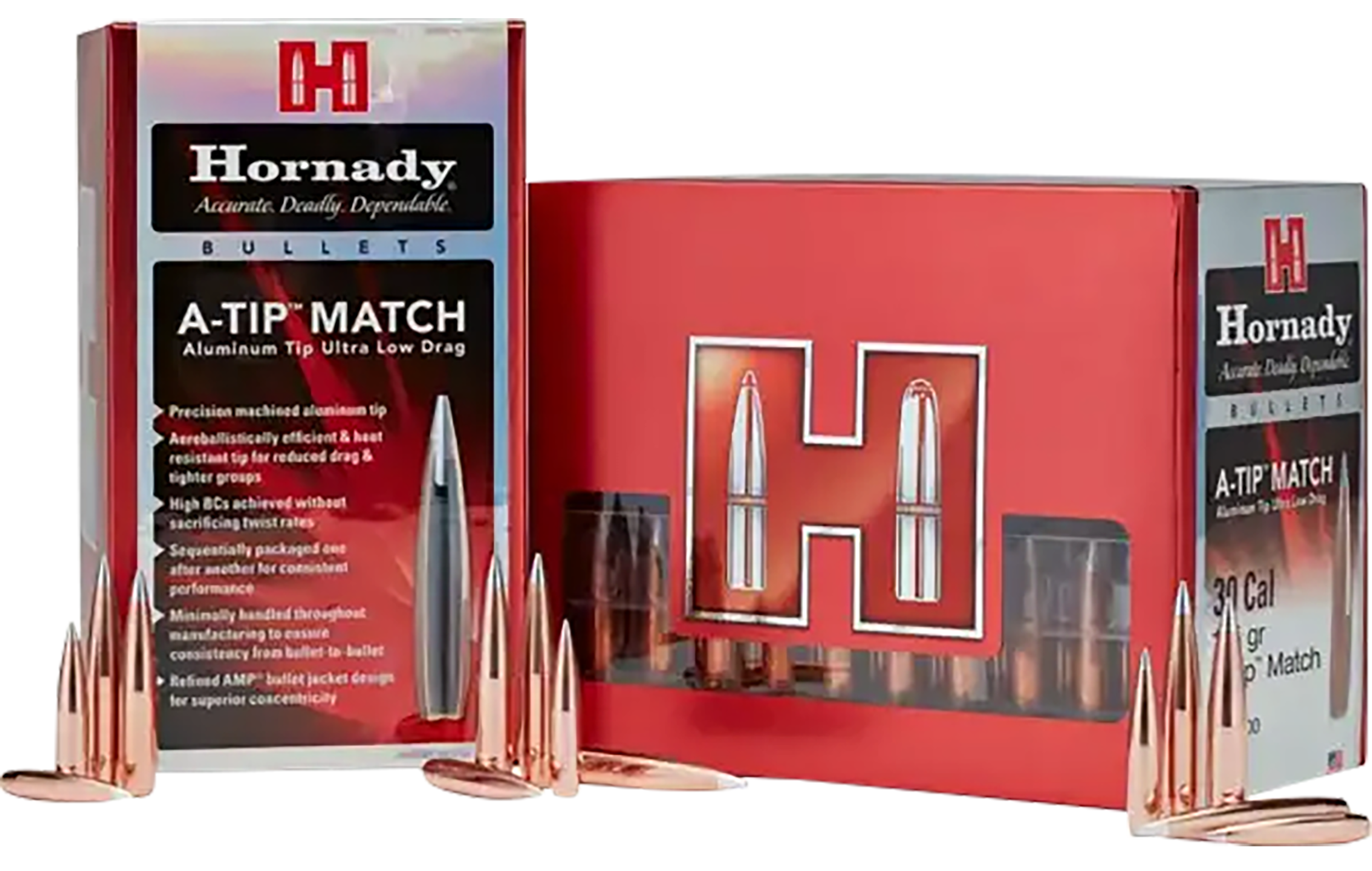 Hornady 41697 A-Tip Match 416 Cal .416 500 gr A Tip Match 25 Per Box/ 10 Case