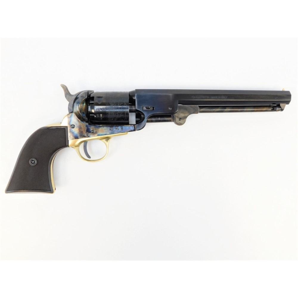 1851 NAVY .44 7 1/2IN CASE HARDENED BROWN POLYMER CHECKERED GRIPS