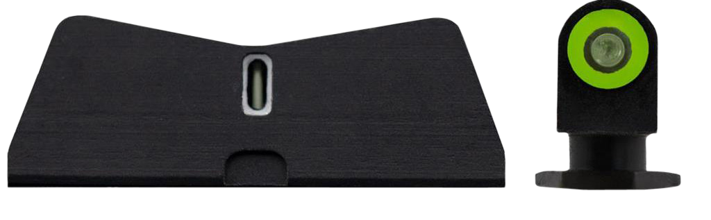 XS Sights GL0009S6G DXT2 Standard Dot Night Sights fit Glock Black | Green Tritium Green Outline Front Sight Green Tritium White Outline Bar Rear Sight