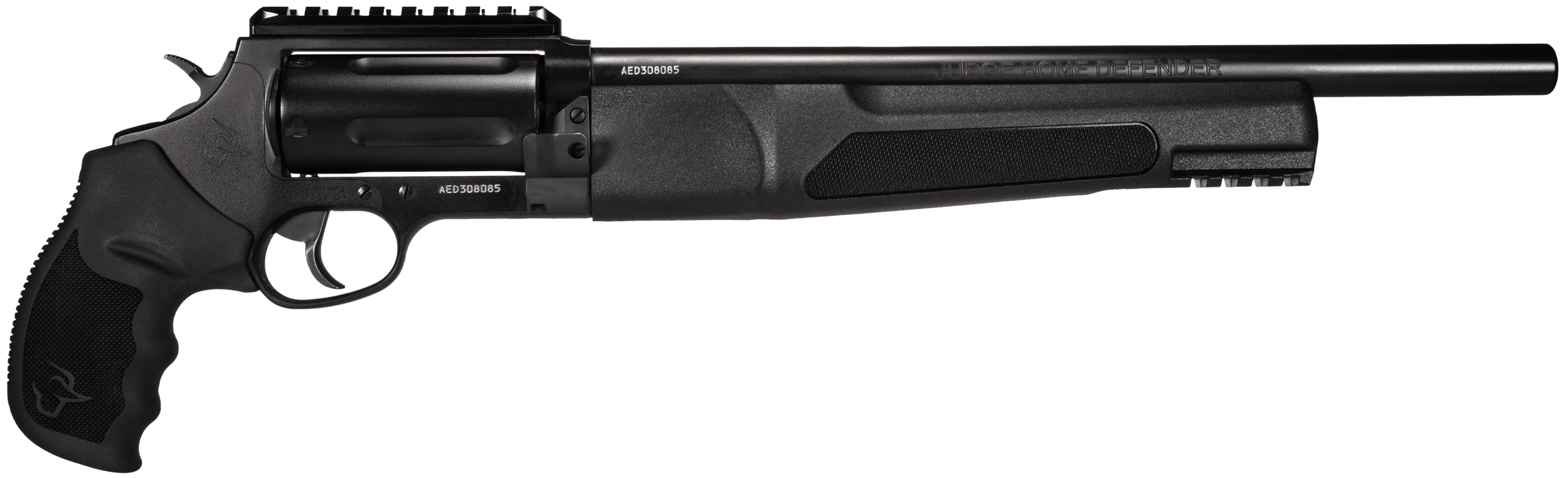 Taurus 2JHD441013MAG Judge Home Defender Medium Frame 45 Colt (LC)/410 Mag 5rd, 13" Matte Black Steel Barrel, Cylinder & Frame w/Picatinny Rail, Black Rubber Grip, Exposed Hammer