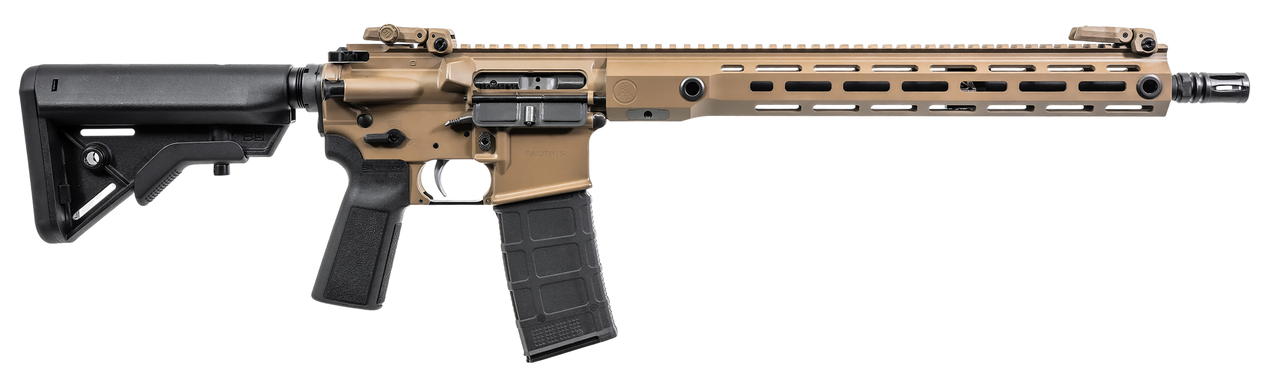 Watchtower Firearms RDR556-16-FDE Raider  5.56 NATO 30+1 16" Black Nitride Flat Dark Earth Cerakote Barrel, Aluminum Receiver w/Picatinny Rail, Adjustable Black Polymer Stock, B5 Grip, Ambidextrous