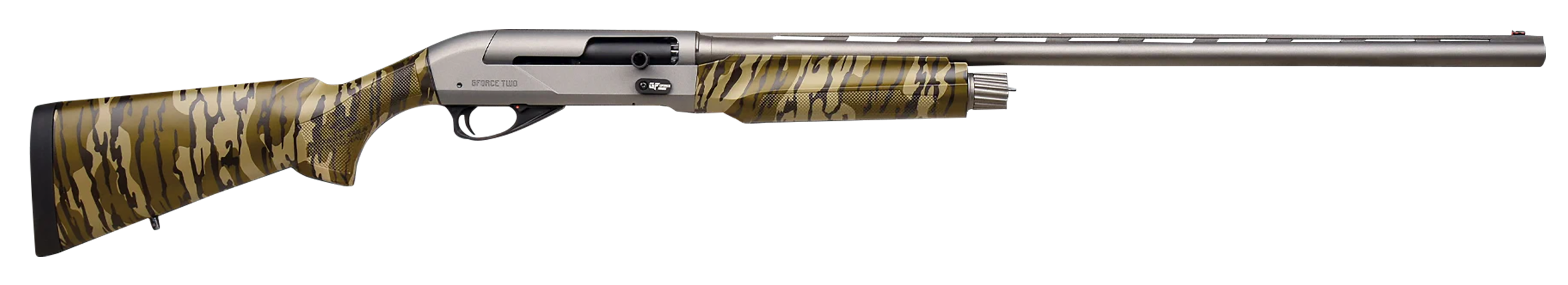 Gforce Arms GFTWO1228MO1 Two  12 Gauge Semi-Auto 3" 28" Matte Gray Vent Rib Barrel, Matte Gray Receiver, Adj Shim Mossy Oak New Bottomland Synthetic Stock